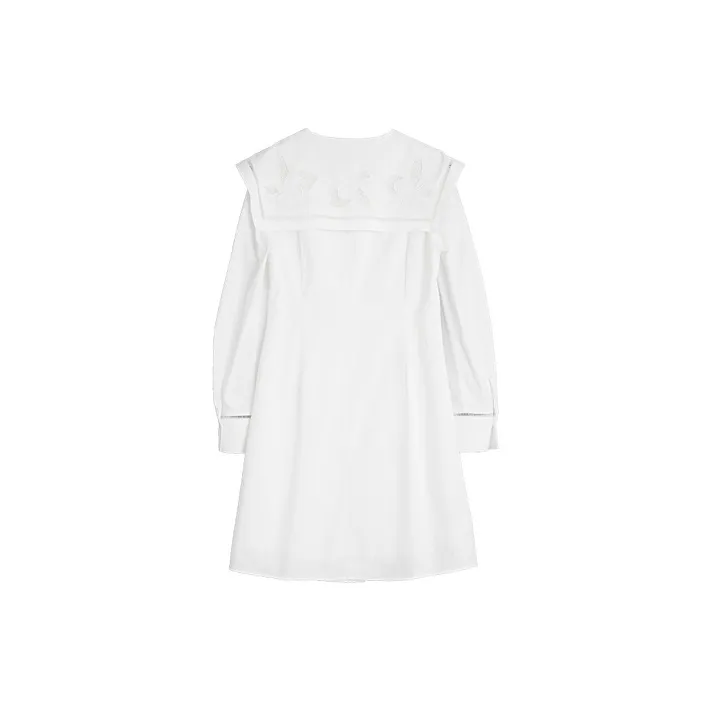 ELLE Summer New Arrival Long Sleeved Skirt Women's White-1