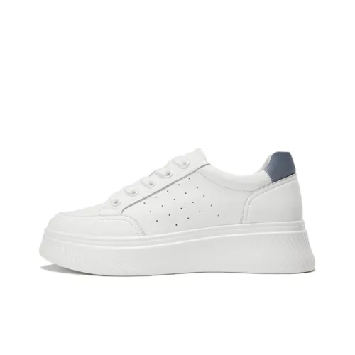 AOKANG Skateboard Shoes Women's Low-Top White/Blue