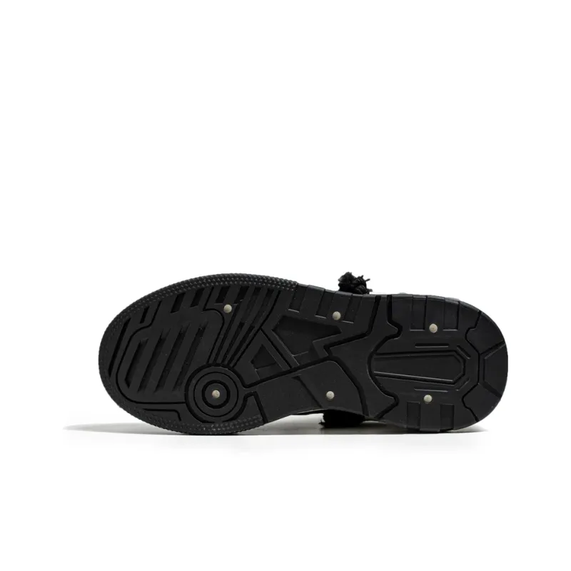 Meiretu Slip Resistant, Abrasion Resistant, Lightweight Low Top Skateboard Shoes Men's Black-4