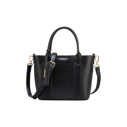 YEARCON Synthetic Leather Tote Bag, Shopping Bag, Shoulder Bag, Crossbody Bag, Handbag Small Size Women's Black