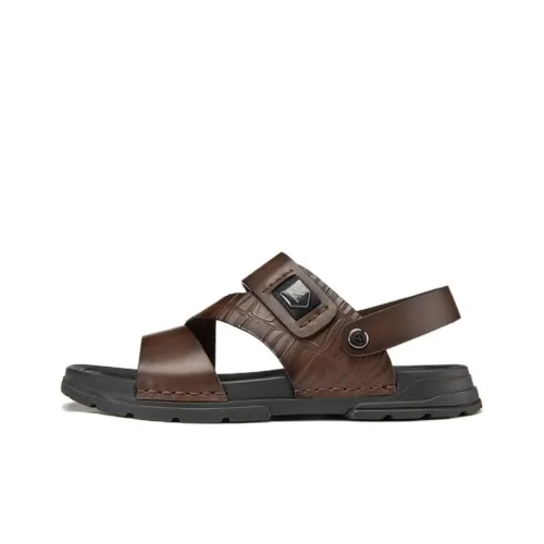 AOKANG Beach Sandals Men Brown