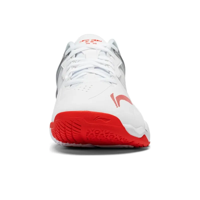 LiNing OP Cushioning Wear Resistant Low Top Badminton Shoes Unisex White-2