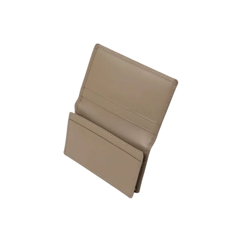 Beams Cow Leather Card Holder Men's Plain Fabric Color-3