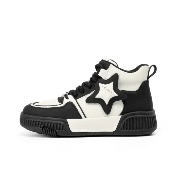 JOSINY Anti-Slip Wear-Resistant Mid-Top Skateboard Shoes 4.5cm Women's