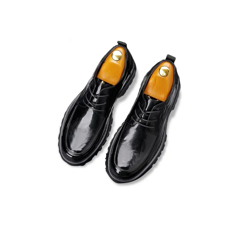 YEDANI Dress Shoes Men Low Top Black/Brown-3
