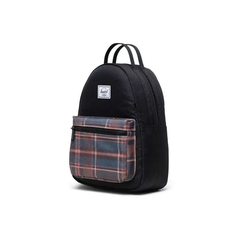 Herschel Nova Series Recycled Fabric Backpack Mini Unisex Black Plaid-1