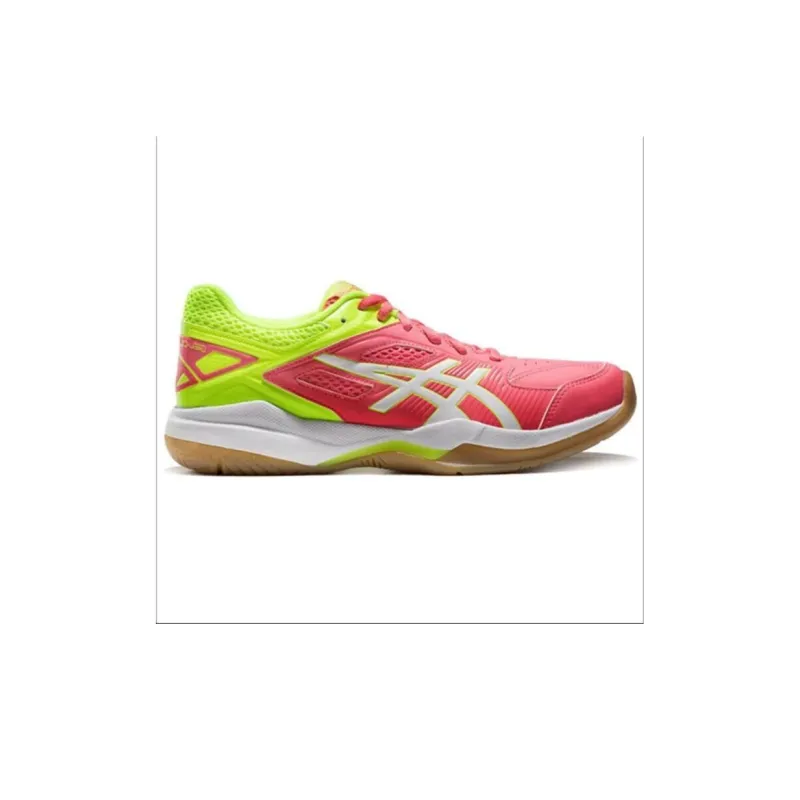 Asics Gel-Court Hunter Anti-Slip And Wear-Resistant Breathable Low-Top Running Shoes Women's Pink Yellow-1