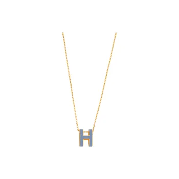 HERMES POP H Collection Gold Plated Necklaces Women's Gold