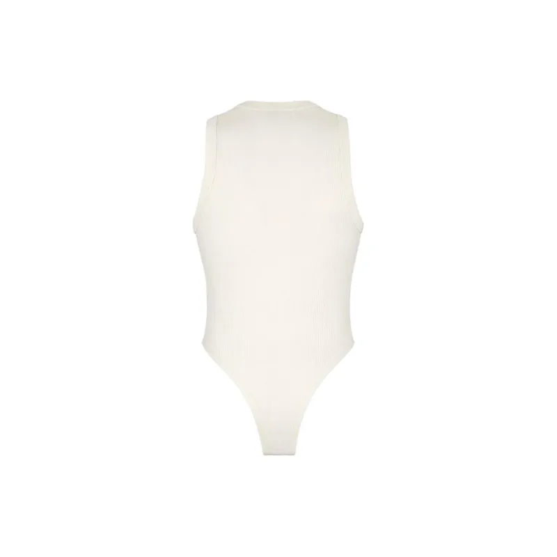 FENDI Logo Plaque Ribbed Bodysuit-1