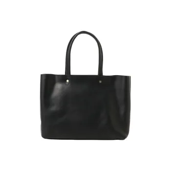 Beams SLOW Collaboration Cow Leather Tote Bag, Shopping Bag, Handbag Regular Men's Black