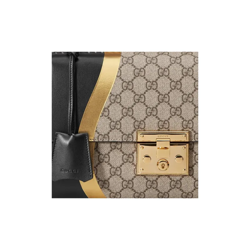 GUCCI Padlock Canvas With Leather Box Bag, Crossbody Bag, Shoulder Bag Medium Size Women's-7