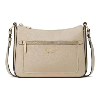 Kate Spade Hudson Grained Leather Crossbody Bag Shoulder Bag Unisex Ceramic Color