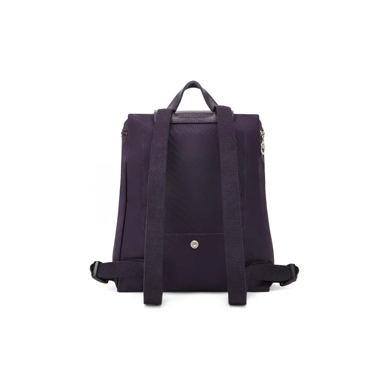 LONGCHAMP Le Pliage Green Recycled Polyamide Canvas Backpack Medium Size Women's Purple-3