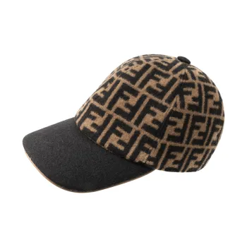 FENDI FF pattern Jacquard Wool Cap