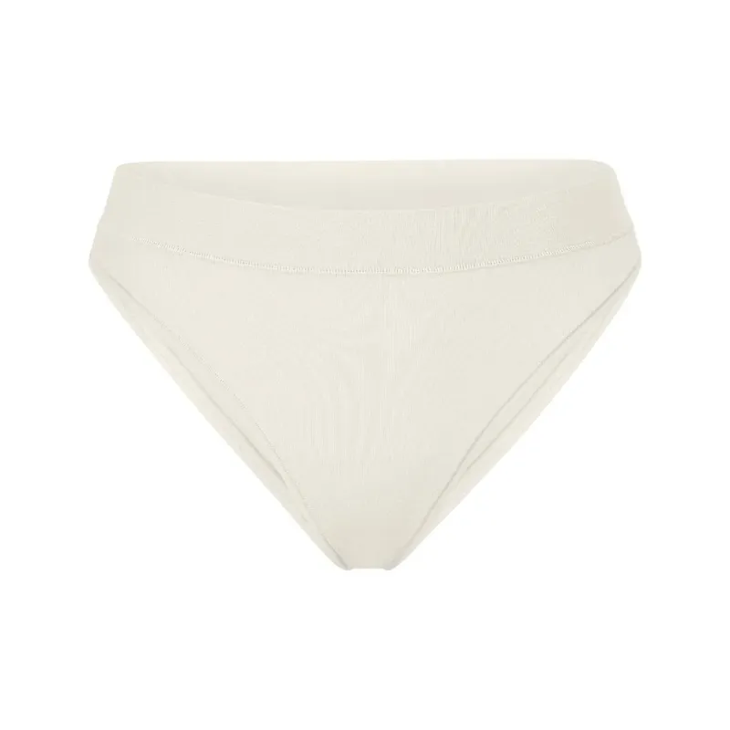 SKIMS COTTON JERSEY CHEEKY TANGA Underpants Women's 1 Pack BONE/Bone-0