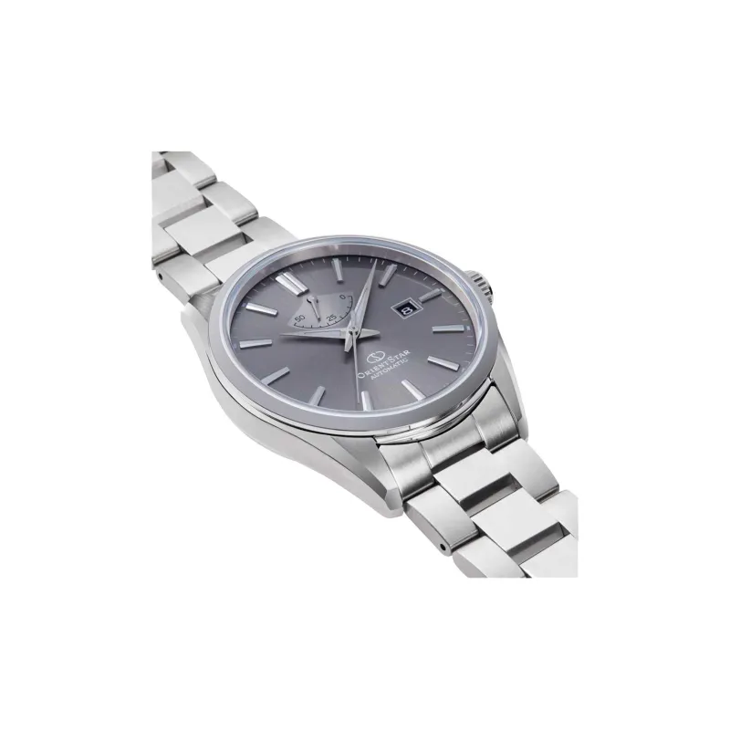 ORIENT STAR Automatic Mechanical Movement Steel Strap Watch 42mm Men's Watches Gray Dial RE AU0404N00B-1