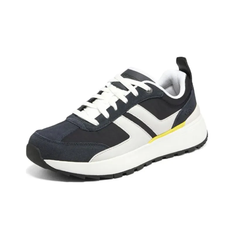 Skechers Cushioning Wear-Resistant Low-Top Running Shoes Men's Navy-0