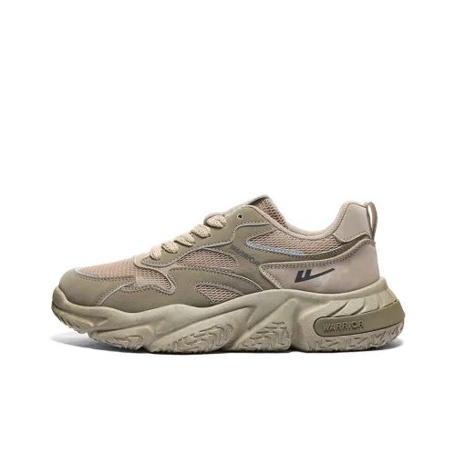 Warrior Wear Resistant Breathable Height Increasing Low Top Chunky Sneakers Men's Khaki