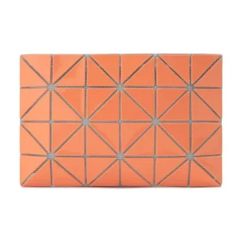 ISSEY MIYAKE Polyvinyl Chloride Resin Clutch Women's Orange