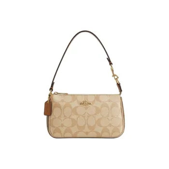 COACH Nolita PVC With Skin Shoulder Bag Handheld Handbag Shoulder Bag Small Size Women's Dark Khaki