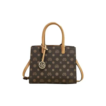 Old Man's Head Synthetic Leather Crossbody Bag Handbag Shoulder Bag Regular Women's Coffee