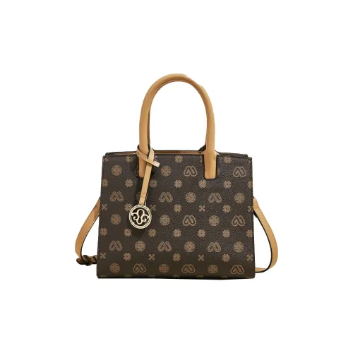 Old Man's Head Synthetic Leather Crossbody Bag Handbag Shoulder Bag Regular Women's Coffee