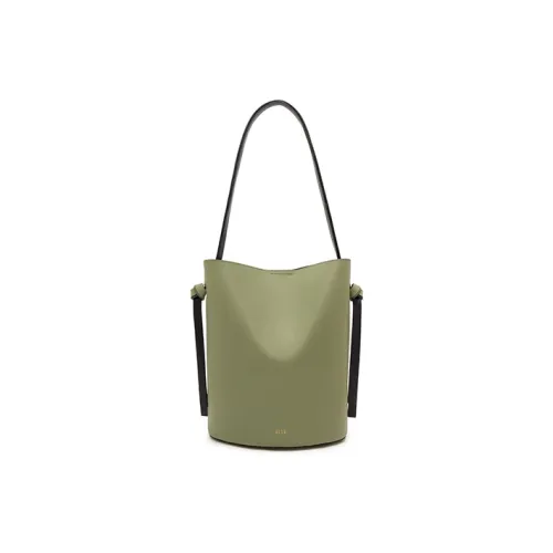 ELLE Synthetic Leather Handbag, Shoulder Bag Regular Women's Matcha/Light Yellow/Light Gray
