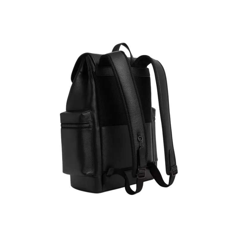 COACH Sprint Leather Patchwork Calfskin Backpack Large Size Men's Black-1