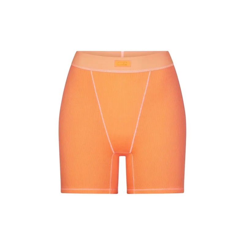 SKIMS COTTON Collection COTTON RIB BOXER Boxer Shorts Women's 1 Pack APRICOT/Apricot-0