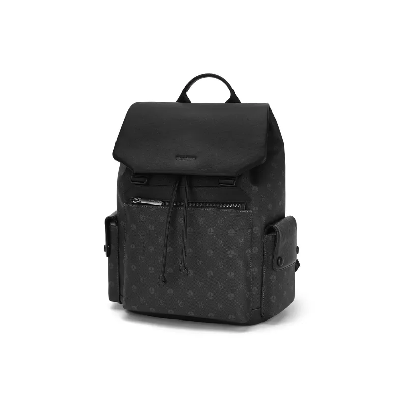 NAVIGARE PVC, Top Grain Cow Leather, Textile Backpack Tubas Men's Black-1