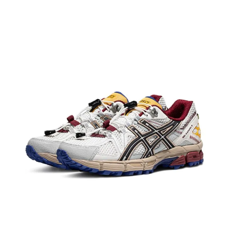Asics Gel Kahana 8 Cushioning Slip Resistant Low Top Casual City Commute Running Shoes Women's White Black Yellow-1
