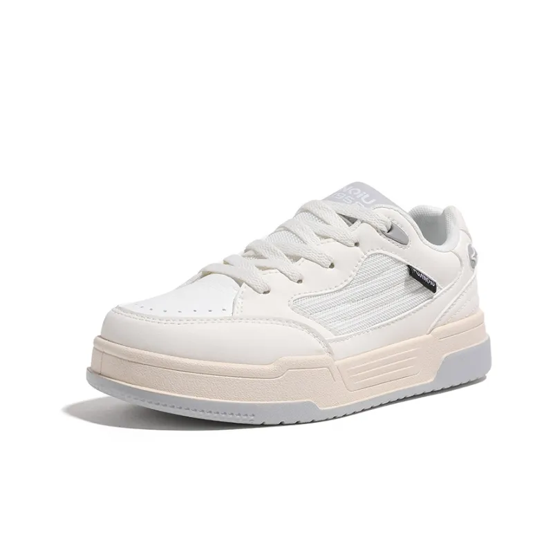 HUANQIU Wear Resistant Lightweight And Balanced Low Top Skateboard Shoes Women's Beige-1