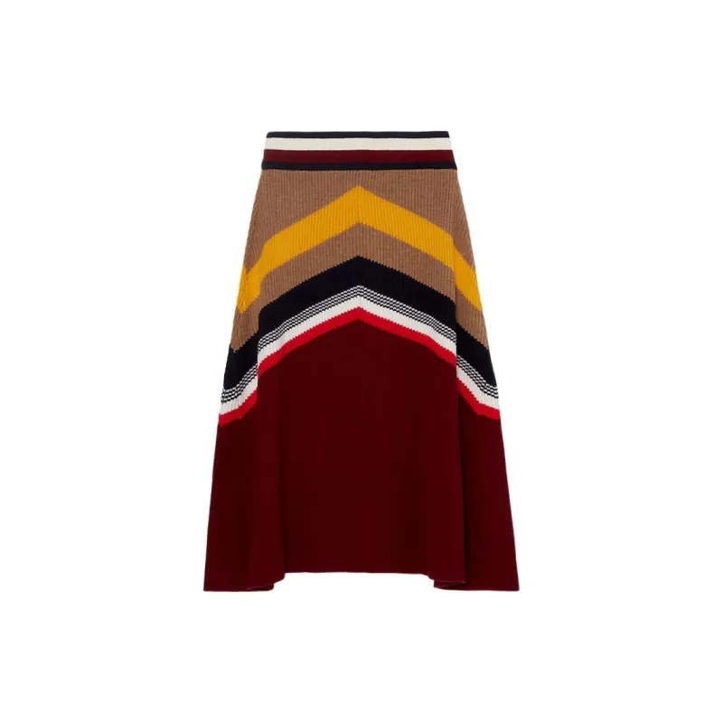 Tommy Hilfiger x PENDLETON Knit Long Skirt Women's Red-1