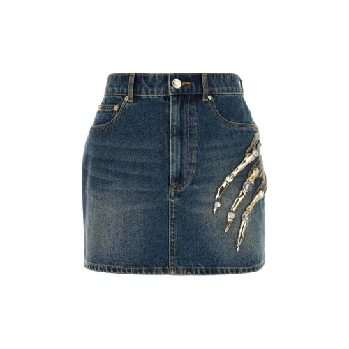 AREA Denim Short Skirts Women's Blue