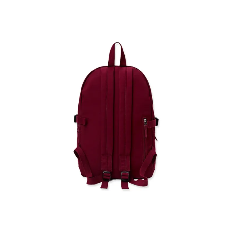 POY Nylon Fabric University Student & High School Student Backpack For Men & Women's Regular Unisex Burgundy-3