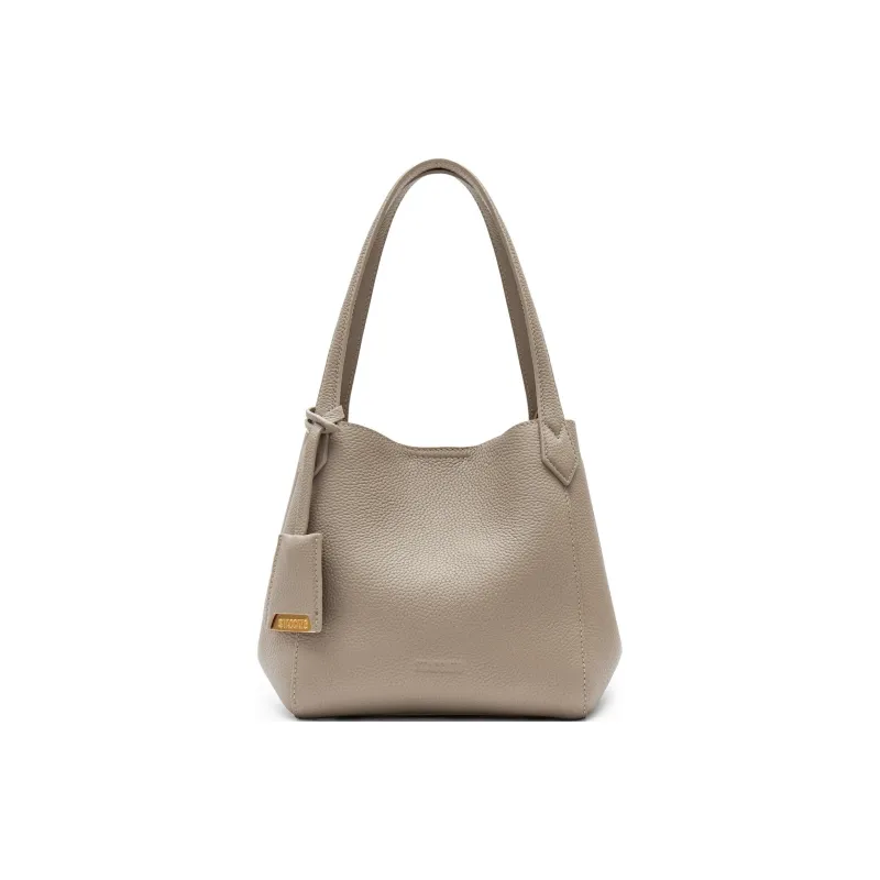 Staccato Cow Leather Shoulder Bag Regular Women's Pink Diamond/Glacier Blue/Oat Milk/Parchment Paper-18