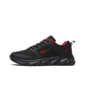 Binary Low Top Running Shoes Men's Black Red
