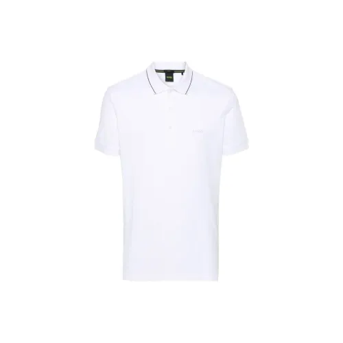 HUGO BOSS Polo Shirts Men Optical White