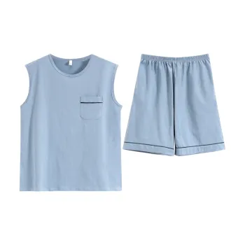 The Story Of The Flower Season Pajama Set Men's Light Blue
