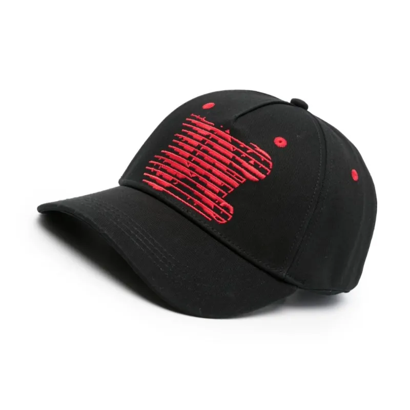 PALM ANGELS Racing Monogram-Embroidered Curved Peak Baseball Cap-1
