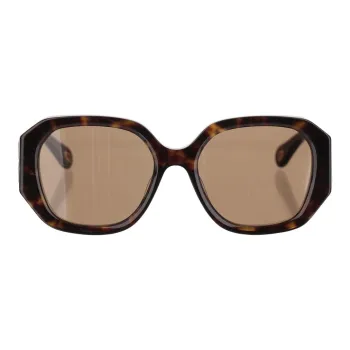Chloe Recycled Acetate Irregular Shape Sunglasses Unisex Tortoiseshell