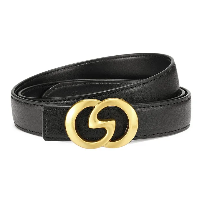 FAIRWHALE Cow Leather Belt Women's Width 2.5cm-3