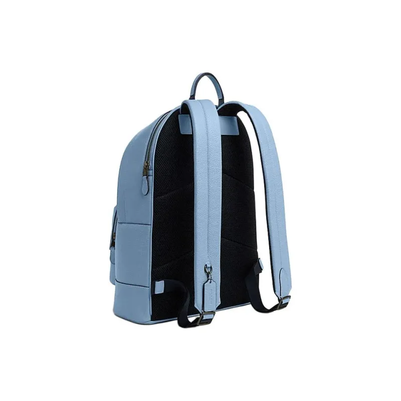 COACH West Cow Leather With Textile Backpack Large Size Men's Cornflower Color-1