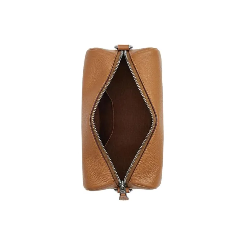 COACH Cow Leather Shoulder Bag Crossbody Bag Small Size Women's Light Brown-1