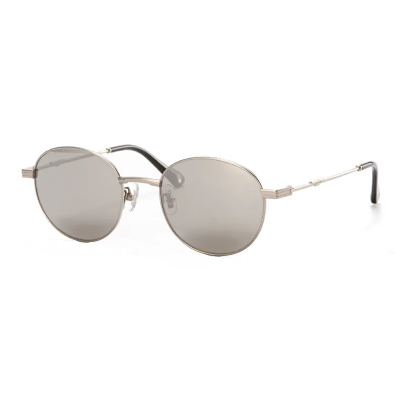 Police Titanium Round Sunglasses Unisex Silver-0