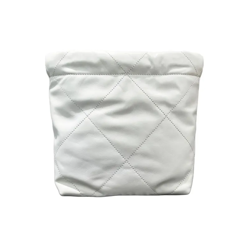 CHANEL 22Bag Cow Leather Shoulder Bag, Crossbody Bag Mini Women's White-6