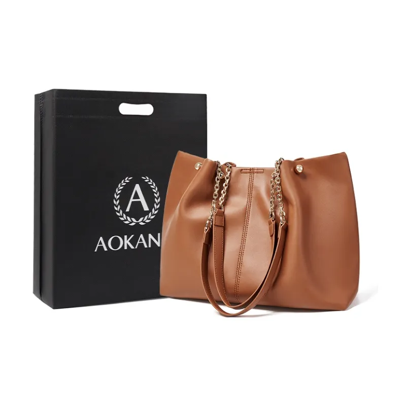 AOKANG Soft Cowhide School Bag Tote Bag Shopping Bag Shoulder Bag Large Size Women's Ecru/Hepburn Black/Apricot Brown-10