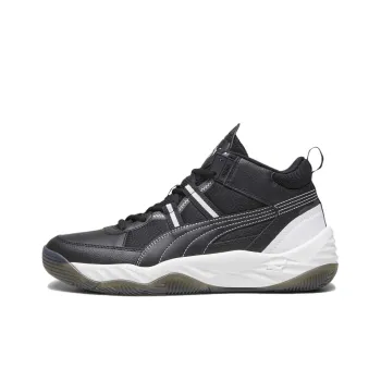 PUMA REBOUND Future NextGen Anti-Slip Wear-Resistant High-Top Casual Shoes Unisex Black White