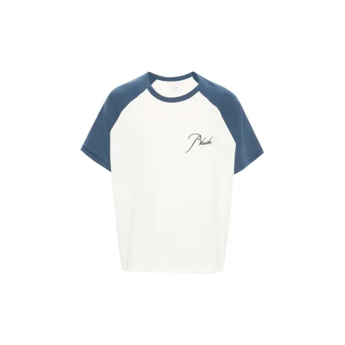 RHUDE T-Shirts Men Azure Blue