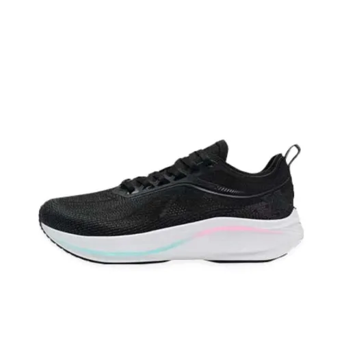 XTEP Light Wing 2.0 Cushioned Slip Resistant Low Top Running Shoes Women's Black Pink